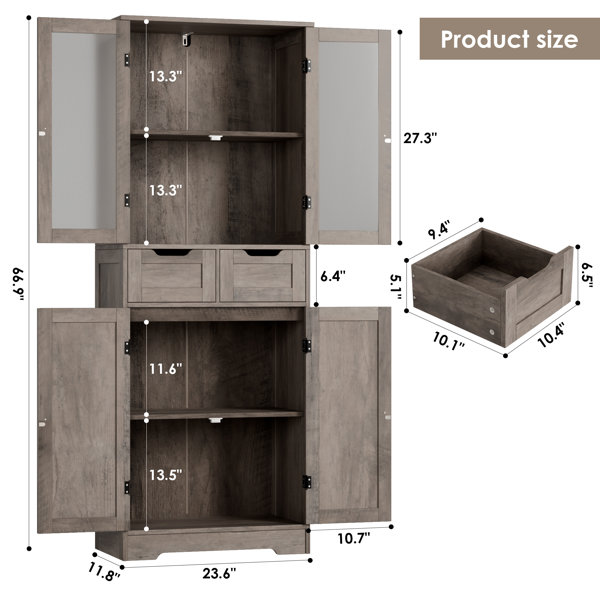 Zipcode Design™ Hunsberger 23.6'' W x 67'' H x 11.8'' D